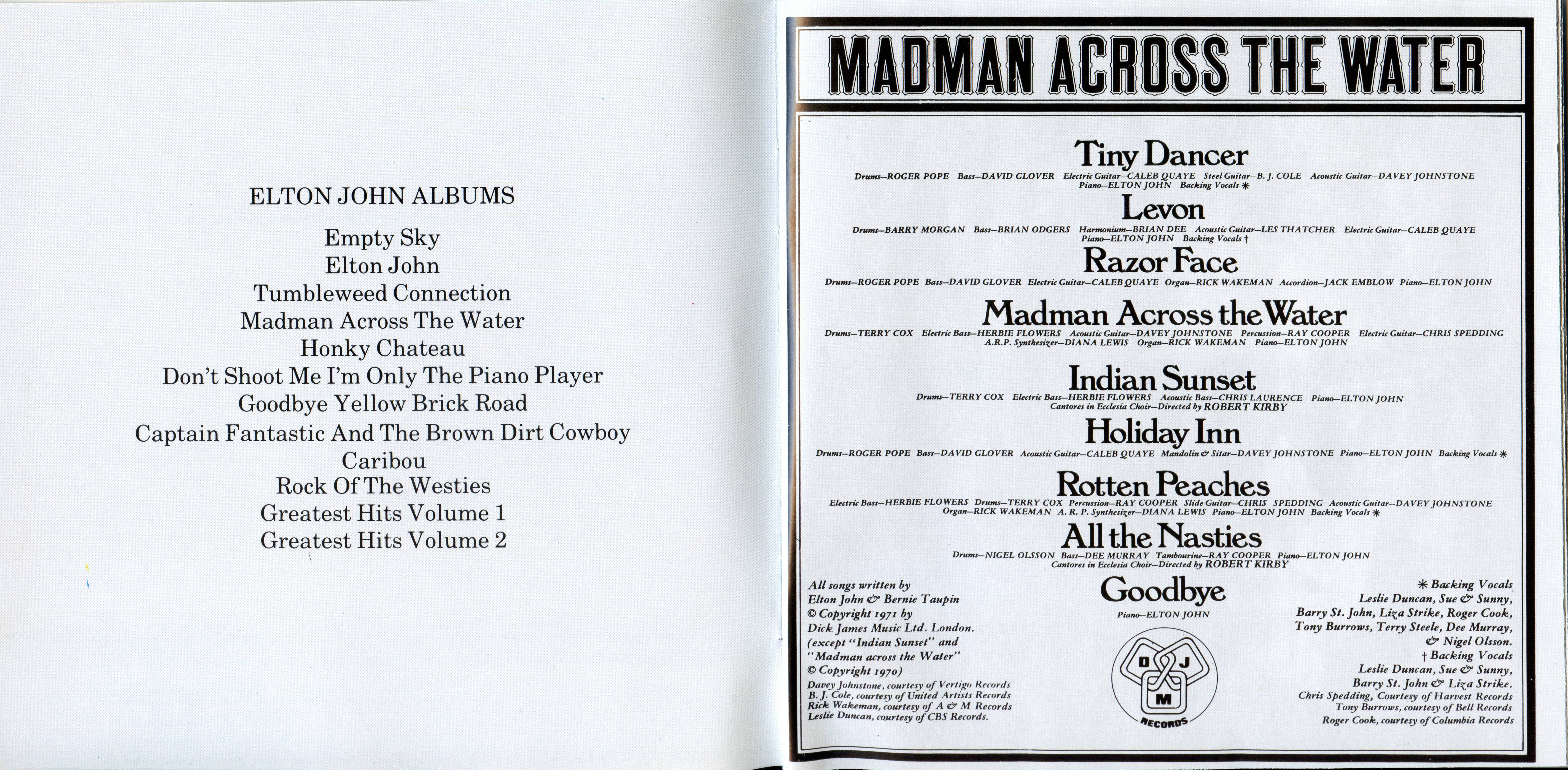 Elton John Madman Across The Water [booklet02 d]